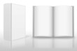 Vektor: Buch weiß, aufgeklappt isoliert, blank Buch weiß, aufgeklappt isoliert, blank