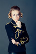 Photo: Beautiful girl in the old-fashioned uniform Beautiful girl in the old-fashioned uniform