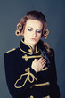 Photo: Beautiful girl in the old-fashioned uniform Beautiful girl in the old-fashioned uniform