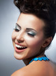 Bliss. Cheerful Woman's Face with Happy Smile. Happiness