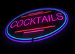 Neon cocktails sign.