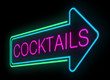 Neon cocktails sign.