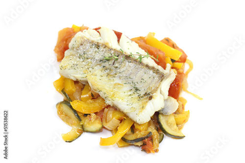 Photo: ratatouille et filet de lieu ratatouille et filet de lieu