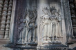 Apsara dancers, bas-relief of Angkor, Cambodia