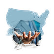 Hand präsentiert USA