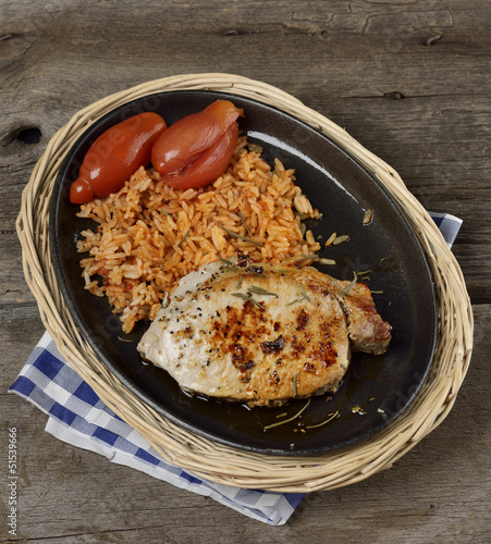 Photo: Rice With Pork Meat Rice With Pork Meat