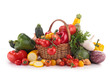 wicker basket with vegetables