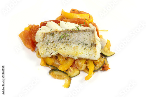 Photo: ratatouille et filet de lieu ratatouille et filet de lieu