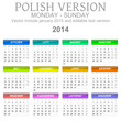 2014 Polish vectorial calendar