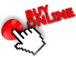 Buy online button with cursor hand