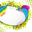 Colorful background with butterflies