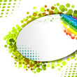 Colorful abstract background with halftone dots