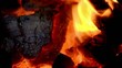 Close-up on embers