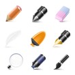 writing vector icon set
