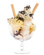 Photo: Bananeneisbecher mit Sahne und Waffeln Bananeneisbecher mit Sahne und Waffeln