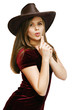 woman in a cowboy hat