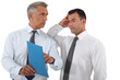 Boss reprimanding his employee
