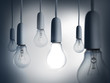 Light bulbs hanging