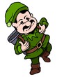 Vektor: Elf Miner - Cartoon Character Elf Miner - Cartoon Character