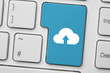 Blue button on keyboard