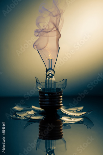 Photo: Broken light bulb Broken light bulb