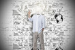 Man with light bulb head asking question
