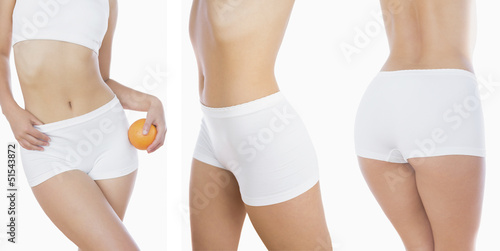 Photo: Collage of slim woman on a diet Collage of slim woman on a diet