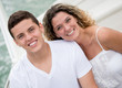 Mother and son sailing