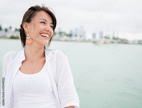 Photo: Happy woman laughing Happy woman laughing