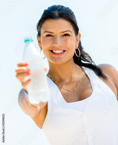 Photo: Healthy woman drinking water Healthy woman drinking water