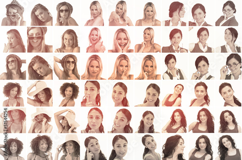 Photo: Collage of different pictures of women Collage of different pictures of women