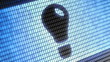 idea icon on screen. Looping.