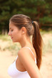 Beautiful woman enjoys summer