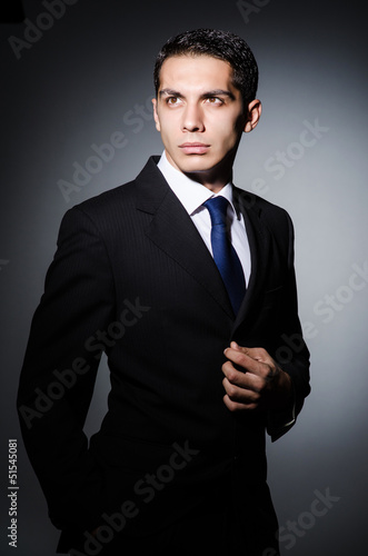 Photo: Portrait of man in dark studio Portrait of man in dark studio