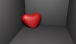 red heart in room