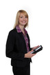 Woman holding a personal organizer