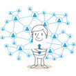 Geschäftsmann, soziales Netzwerk, Networking