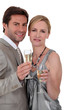 Couple drinking champagne