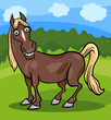 horse farm animal cartoon illustration