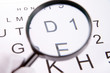 Eye chart and magnifying glass