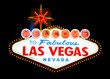 Welcome to Las Vegas sign isolated