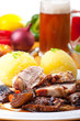 Bayerischer Schweinebraten mit Knödel