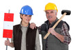 female carpenter and senior tutor