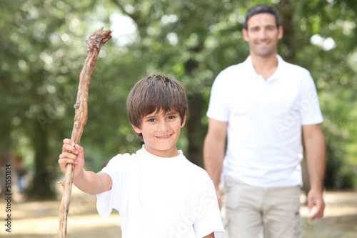 Photo: Father and son walking Father and son walking
