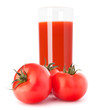 Tomato vegetable juice in glass