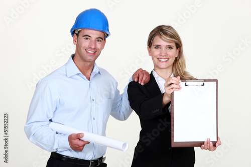 Photo: Architect and assistant Architect and assistant