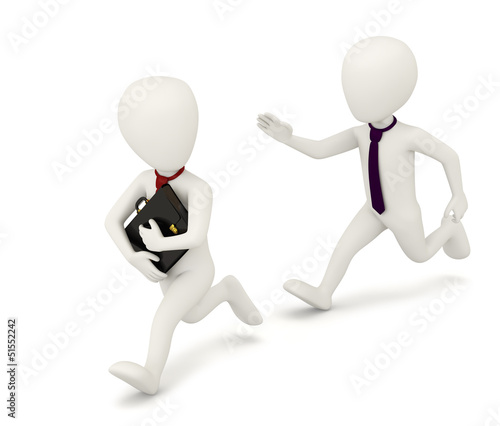 Illustration: In pursuit of the leader. In pursuit of the leader.