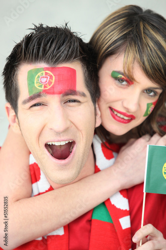 Photo: Two Portugal fans Two Portugal fans