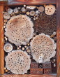 Insektenhotel aus Holz für Bienen und Wespen