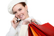 Shopper on the telephone